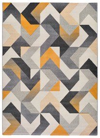 Оранжев и сив килим Гладис Абстракт, 60 x 120 cm - Universal