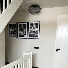 Модерна таванна лампа черна 45 см - Mesh Ball