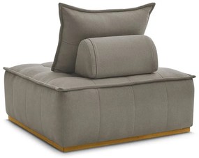 Кафяво-сиво шенилово кресло Elisa – Bobochic Paris