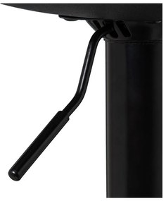 Черни бар столове в комплект от 2 бр. с регулируема височина от имитация на кожа (височина на седалката 56,5 cm) – Casa Selección