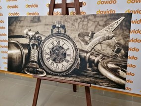 Картина на платно – Часовници от миналото в сепия