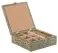 Кутия за бижута Home ESPRIT Бял Шампанско Дървен Алуминий 18 x 18 x 6 cm