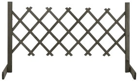 314823 vidaXL Градинска оградна решетка, сива, 120x60 см, чам масив