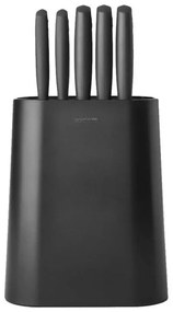Комплект ножове 5 бр Brabantia Tasty+ 1001177, Закалена стомана, Устойчиви на надраскване и корозия, Тъмносив