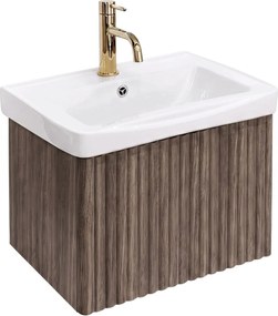 Шкаф за баня с мивка Rea DB85-50-1 Dark 50cm