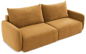 Оранжев разтегателен диван с място за съхранение 238 cm Kalena – Makamii