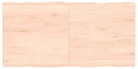 363894 vidaXL Плот за маса 120x60x(2-4) см необработено масивно дърво жив ръб