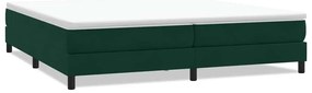3315846 vidaXL Box Spring Легло без матрак Тъмнозелено 200x210 cm Кадифе