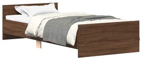 835938 vidaXL Рамка за легло без матрак кафяв дъб 100x200 см инженерно дърво