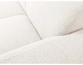 Бял ъглов диван от плат букле (десен ъгъл) Molino - Micadoni Home