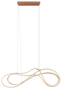 LED висяща лампа с метален абажур в златисто Nala - Trio Select