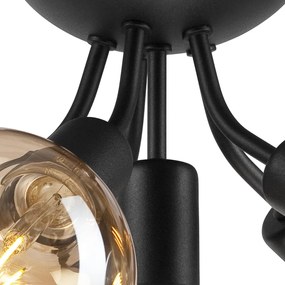 Черно осветително тяло за таван без абажури Viggo – LAMKUR