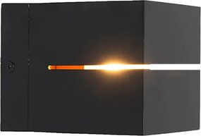 Интелигентен стенен аплик черен със злато 9.7 см с WiFi G9 - Transfer Groove