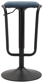 Тапициран бар стол с регулируема височина в петролен цвят/черен (височина на седалката 61 cm) Destiny – Mauro Ferretti