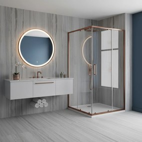 Душ кабина Rea Punto 80x100 Brush Copper