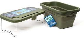 Сгъваема къмпинг кошница за пикник с капак 2в1 зелен