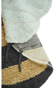 Жълт ръчно изработен памучен детски килим подходящ за пране 115x150 cm Bee – Lorena Canals