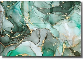Картина върху стъкло 70x50 cm Turquoise - Wallity