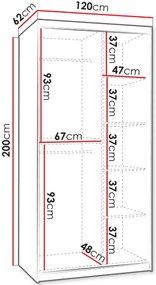 Гардероб Wika 120 плъзгащ-Артисан