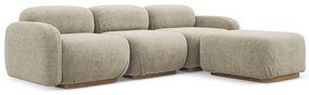 Бежов модулен ъглов диван от букле Ailani – Makamii