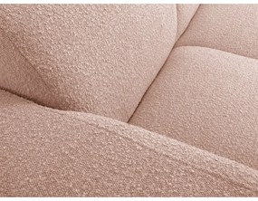 Розов ъглов диван от плат букле (ляв ъгъл) Molino - Micadoni Home
