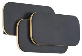 Модерна стенна лампа черна с LED 3-степенно димиране - Dias