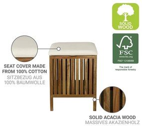 Дървен кош за пране в тъмно естествен цвят 38 l Fondi – Wenko