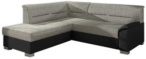 Разтегалелен диван JAKOB, 250x87x208, berlin01/soft011black, ляво