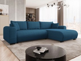 Ъглов диван Merkos I-Тъмно синьо