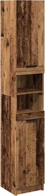 856943 vidaXL Шкаф за баня от старо дърво 32x34x188,5 cm Инженерна дървесина