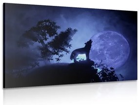 Картина на платно – Вълк на пълнолуние