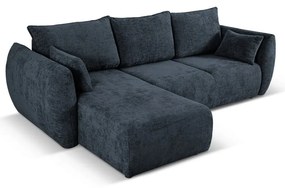 Тъмносин ъглов диван (ляв ъгъл) Matera - Cosmopolitan Design