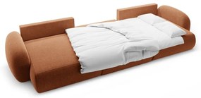 Шенилов сгъваем/с място за съхранение ъглов диван в тухлен цвят (U форма) Tonale – Cosmopolitan Design