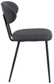 Антрацитни трапезни столове в комплект от 2 броя Denise - Actona