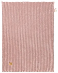 Розово бебешко одеяло от рипсено кадифе 100x77 cm – Meowbaby