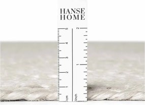 Бял двустранен/ръчно изработен ютен кръгъл килим ø 140 cm Braided – Hanse Home