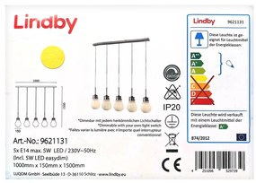 Lindby - LED Димируем пендел BADO 5xLED/5W/230V