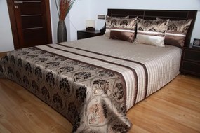 Луксозно шалте за легло нюанси на кафявото с мотив Ширина: 170 см | Дължина: 210 см