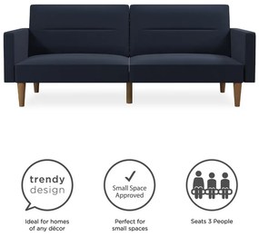 Тъмносин разтегателен диван Mainstays - Støraa