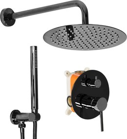 Душ система-за вграждане REA Lungo Black Metallic + BOX