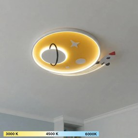Brilagi -LED Детско таванно осветително тяло STARSHIP LED/64W/230V 3000/4500K жълто