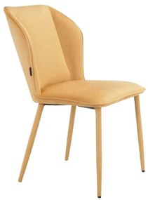 Жълти кадифени трапезни столове в комплект от 2 бр. Wilma – Støraa