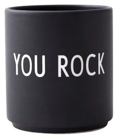 Черна порцеланова чаша 300 ml You Rock - Design Letters