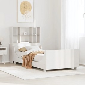 3323816 vidaXL Легло с етажерка за книги, без матрак, 90x200 см, дърво масив