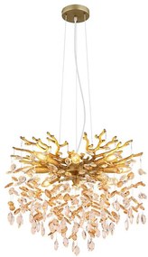 Globo 64138H1G - Полилей на кабел QUEENA 8xE14/40W/230V златен