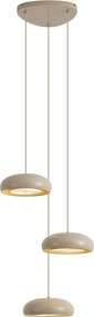 Macaron Retro 6-Light Pendant Lamp with Taupe Metal Shades