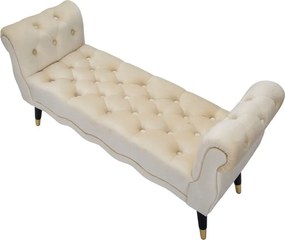 Кремава кадифена пейка Paris – Mauro Ferretti