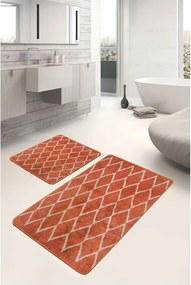 Теракотени кадифени килими за баня в комплект от 2 бр. 60x100 cm – Mila Home