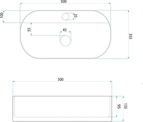 Умивалник за плот Rea Marcela 50 Vanilla