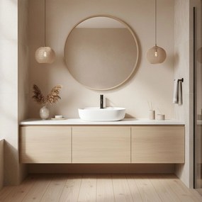 Умивалник за плот REA Aura 51 White Matt